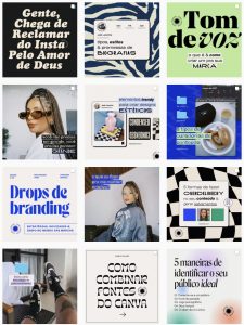 Ideias de posts para grid de Instagram