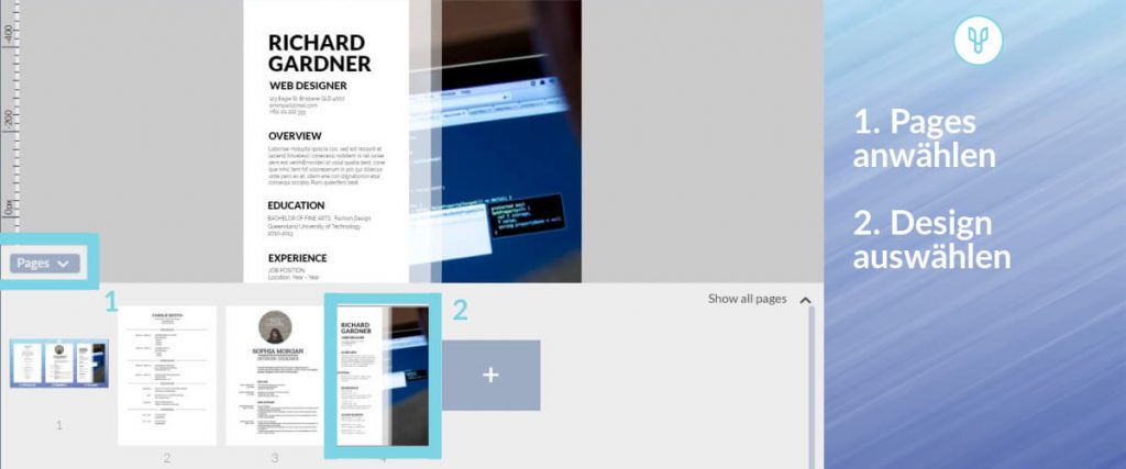 lebenslauf gestalten