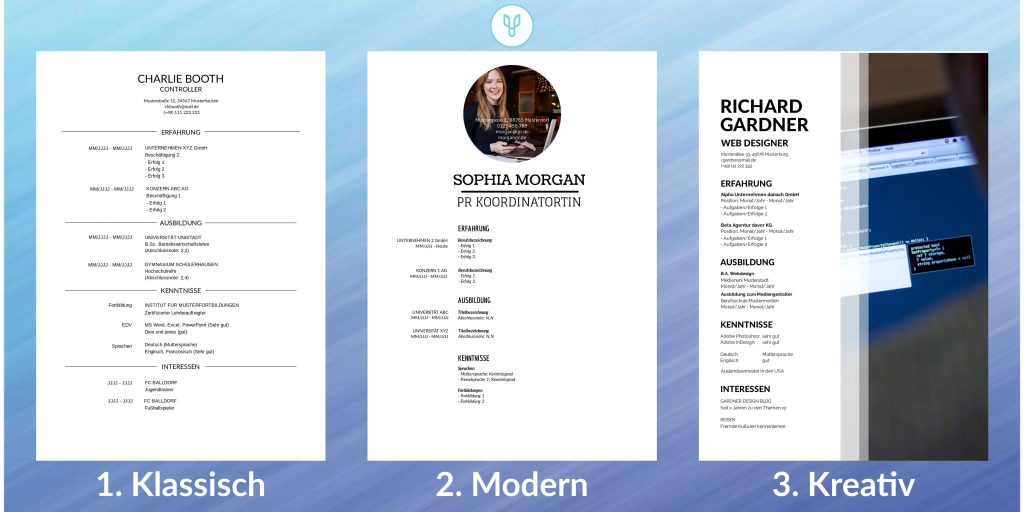 lebenslauf gestalten