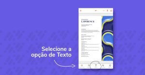 selecione o texto que deseja adicionar