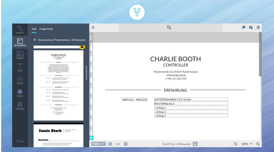 lebenslauf gestalten